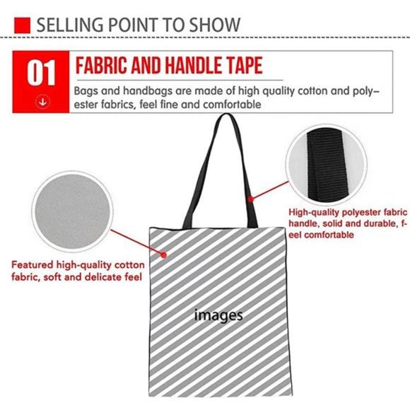 Women Tote Bag  Shoulder Bags Flower Print - Picture 5 of 6